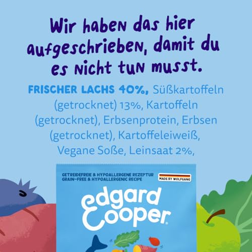 Edgard & Cooper Hundefutter trocken für Medium Adult Hunde (7kg), frischer Lachs, ausgewogene Ballaststoffe für die Darmgesundheit, Natürliche, hypoallergene Rezeptur, nie Fischmehl