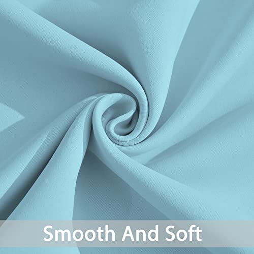 Yakamok Sky Blue Blackout Curtains for Bedroom,Thermal Insulated Grommet Room Darkening Window Drapes for Living Room,42W x 63L,2 Panels