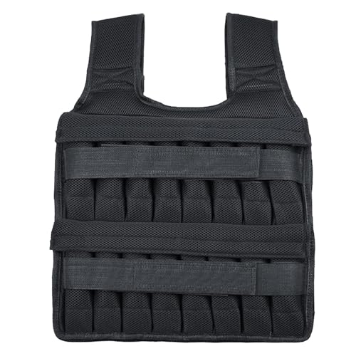 drburpily Chaleco lastrado de 10 kg para hombres y mujeres, para entrenamiento de fuerza, con bolsillo, ajustable, de poliéster.