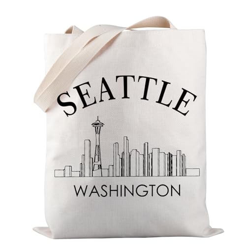 Bolso tote PWHAOO de Seattle, Washington — regalo para amantes de Seattle y viajeros miniatura 1