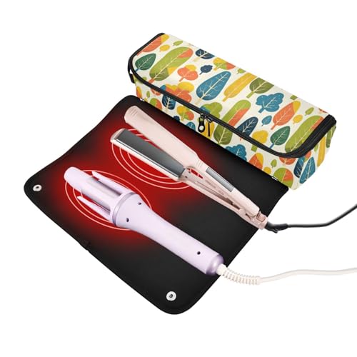 Bolsa de viaje para herramientas de cabello con tapete resistente al calor miniatura 2