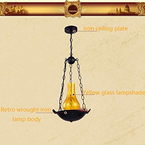 Lámpara colgante de techo retro E27 con vidrio ajustable para isla de cocina 6