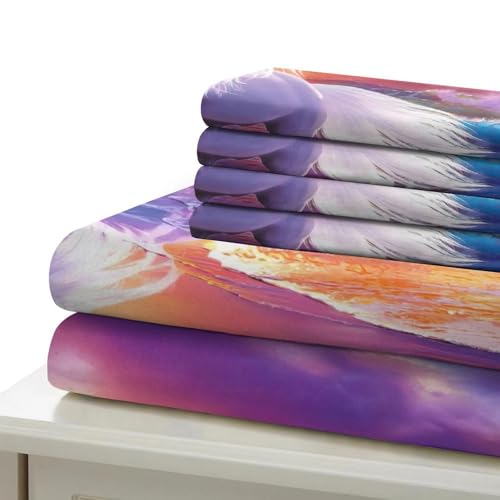 Linge de lit microfibre résistante 3 pièces parure cheval 220x240cm