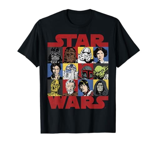 T-shirt Star Wars vêtement geek imprimé squares graphic tee pour homme