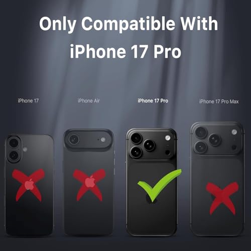 Image of M MYBAT PRO for iPhone 17 Pro Case with Belt Clip Holster,[Compatible with Magsafe] w /Screen Protector,Anti-Drop,Shockproof,w 360Rotating Kickstand,Heavy Duty Protection (Black)