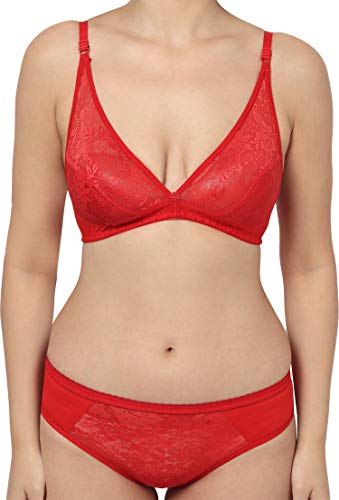 Image of StyFun Women Cotton Bra Panty Set, Non-Padded, Non-Wired, Sexy Lingerie for Honeymoon Lingerie Set for Women for Sexy hot Bra Panty Set for Women Combo Pack Color- Multi-Color Cup-B