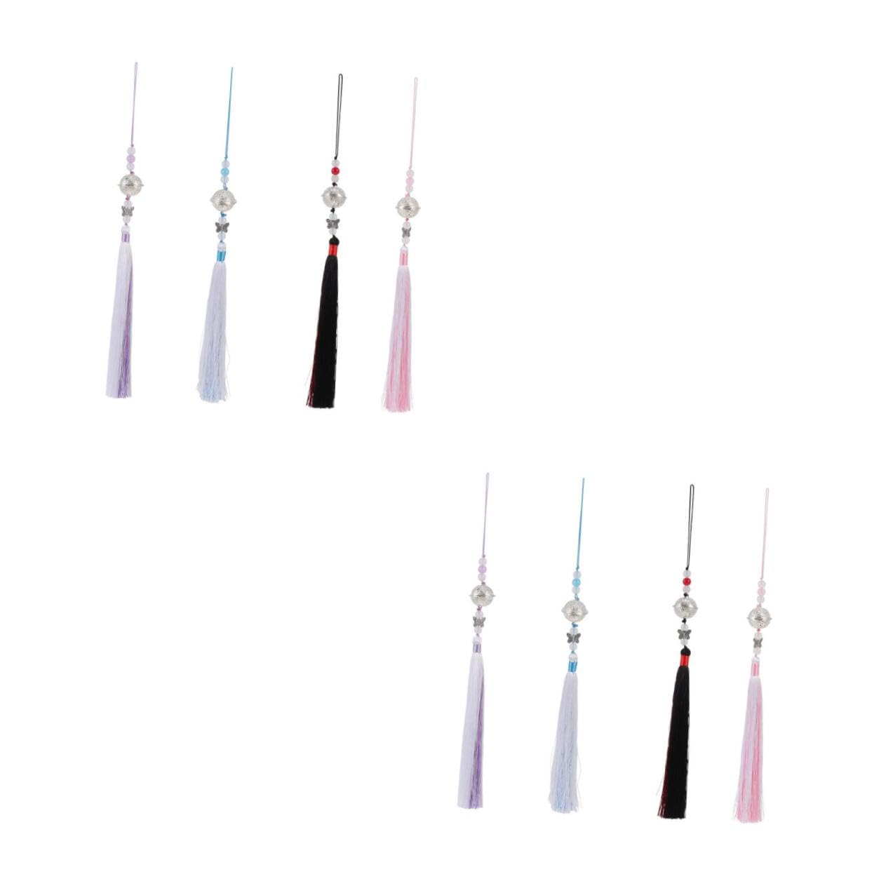 Ornements de style chinois pour vêtements pendentif glands finition antique