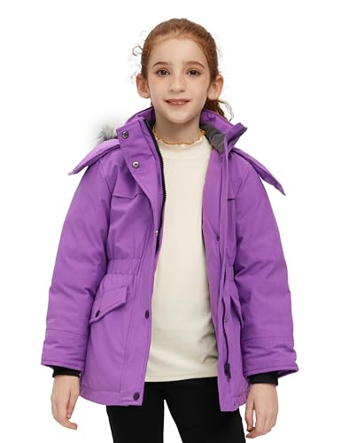 Image of Wantdo Girls' Long Winter Coat Waterproof Puffer Jacket Warm Parka Hooded