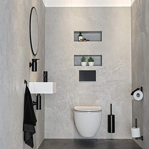 Tiger Noon Spare Toilet Roll Holder, Black, BxHxT: 5 x 24,5 x 9,4 cm - Image 3