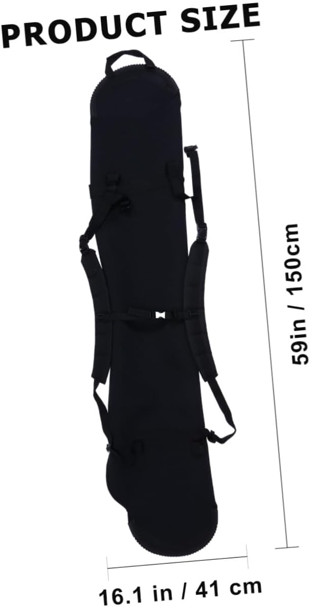 Lightweight Snowboard Bag Ski Cover with Portable Protection for Snowboard Storage Easy to Carry with Thick Gloves Scratch-resistant Sleeve with Extra Space for Essentials Black
