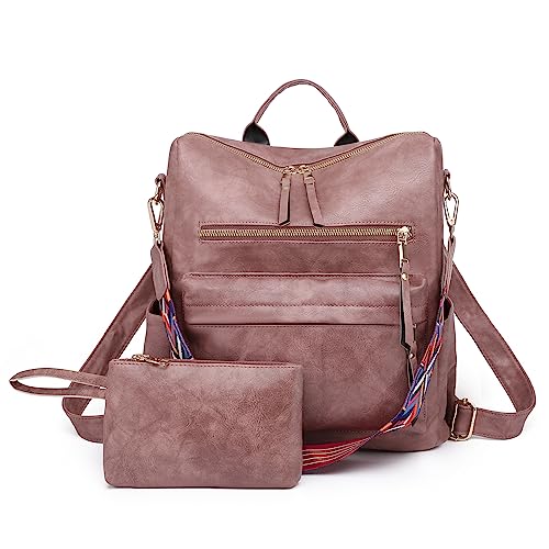 Image of Women's Fashion Backpack Purse for Women Leather Multipurpose Design Ladies Shoulder Bag Travel bag Satchel Handbags