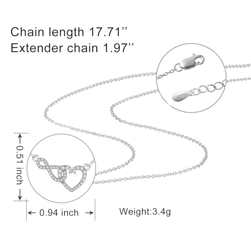 Daughter Gifts from Dad - Sterling Silver Heart Infinity Necklace for Daughter Christmas Gifts Daughters Necklace3