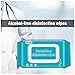 Produktbild Alkohol-Free Desinfektions-Tücher, Hygiene Reinigungstücher Für Hände und Oberflächen Reinigung und Desinfektion von Oberflächen - Feuchttücher in wiederverschließbarer Verpackung (Blau)