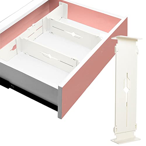 Organisateur de Tiroir Diviseur de Tiroir Separateur Tiroirs Organisateur 4 PCS DIY Separateur Tiroirs Reglable 32-50cm Pour Fournitures de Bureau, Chambre à Coucher, Cuisine Ustensiles de Maquillage