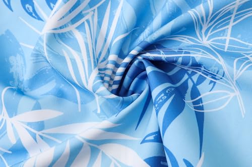 Image of Cromoncent Matching Hawaiian Outfits for Family, Dad and Son Matching Luau Beach Tropical Shirts Mommy Daughter Tropical Sets