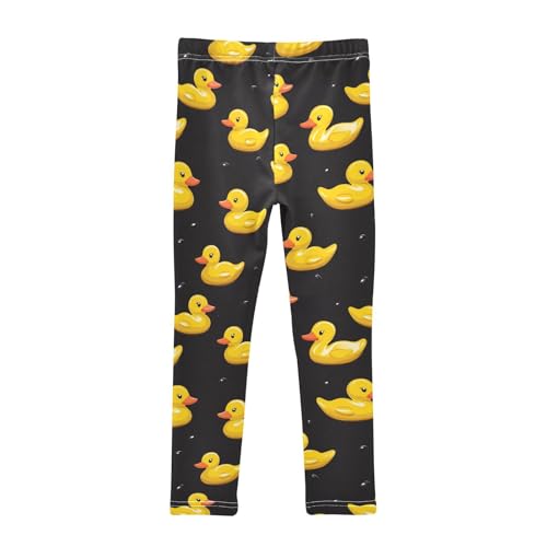 Cute Ducks Girls' Leggings Toddler Doodles Kids Yoga Pants Dance Active Tights 4T2