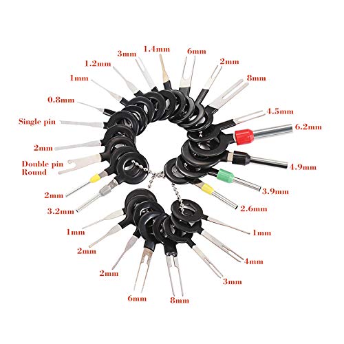 Auto Terminals Removal Key Tool Set | Car Electrical Wiring Crimp Connector Extractor Puller Release Pin Kit 14/18pcs/26pcs