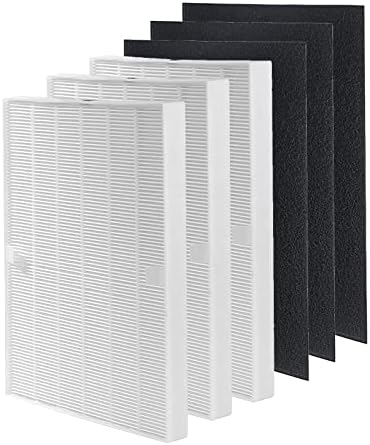 115115 Replacement Filters A For Winix 115115 PlasmaWave 5300, 6300, C535, 5300-2, 6300-2, P300, AM90, 9000, 5000, 5000B, C909, 9800 Air Purifier (1 HEPA Filter 4 Carbon Pre-Filters
