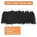 Yanky Twist Crochet Braids Hair 100% Handmade Synthetic Short Re-twisted Curls Bohemian Spring Twists for Black Women Crochet Braids Hair Extensions(10” 8 packs 1B)