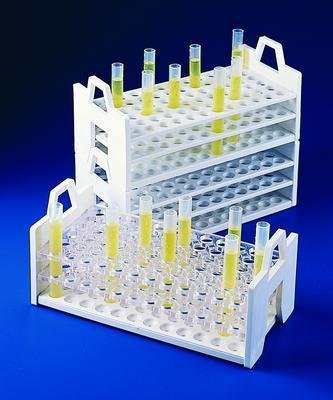 Bel-Art F18860-2630 Science Ware Stack Rack Test Tube Rack for 25-30 mm Tube Size, 24 Place, 13.3 cm Height, 12.7 cm Wide, 29.7 cm Length, Polypropylene (Pack of 4)