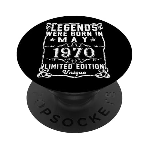 Cumpleaños Mayo 1970 Edición Limitada Regalo Legend May PopSockets PopGrip Intercambiable