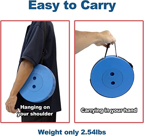 YEKUYEKU Collapsible Stool Portable Stool Telescopic Stool with Load Capacity 400lbs Adjustable Height Sturdy Retractable Stool for Travel Camping BBQ Fishing Hiking Picnics Gardening Queuing Painting - Image 4