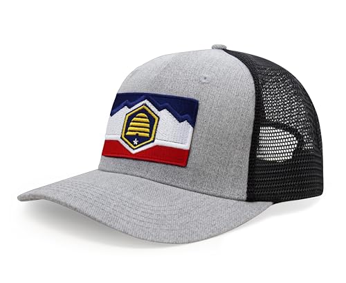 Image of International Tie State Hat for Men and Women, Adjustable Snapback Trucker Baseball Cap with Embroidered Patch