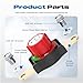 Side Post Battery Disconnect Switch, Malictele On/Off 12-48V Heavy-Duty Battery Disconnect Switch 275A Kill Switch for Car, Marine, RV, Boat, Truck
