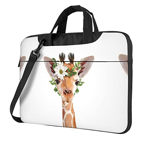 Funda protectora de portátil de 13 a 14 pulgadas impermeable con jirafa divertida