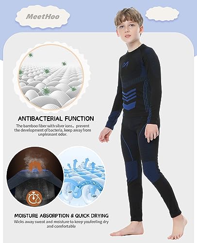 Children's Thermal Underwear Set, Skin-friendly Sports Underwear Base Layer Winter Ski Hunting Gear for Boys Girls3