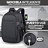 ALTOS OFFICE AND HOME Mochila para portátil para viajes de negocios, estudio, conexión USB, portátil hasta 39,6 cm (15,6 pulgadas), negro, protección contra robo, ideal para senderismo, impermeable #5