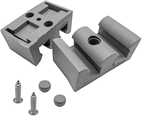 50mm Bathroom Sliding Door Glass Anti-Collision Block Side Guide Rail for Shower Door Bathroom Sliding Door Bumper Shower Room Accessories(4pcs,Grey)