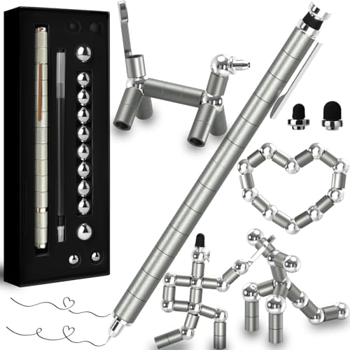 Fidget Gel Pen Teens Boys Gift Ideas - Graduation Gift for Him for High School & College Graduates, Cool Birthday Gifts for Son Grandson Nephew, Back to School Stocking Stuffer Valentine Gifts, Gray