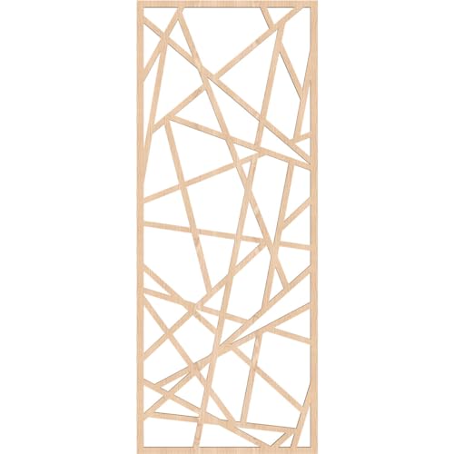 Image of Conway Decorative Pierced Fretwork Wood Wall Panels, 15 3 /8 inchW x 39 3 /8 inchH x 1 /4 inchT, Red Oak