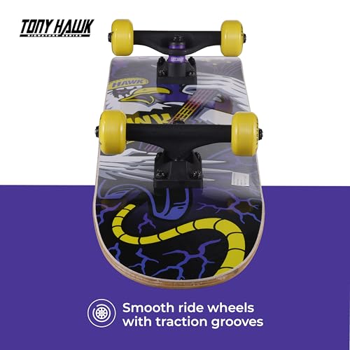 Image of Tony Hawk 31 inch Skateboard - Signature Series 1 Skateboard with Pro Trucks, Full Grip Tape, 9-Ply Maple Deck, Ideal for All Experience Levels