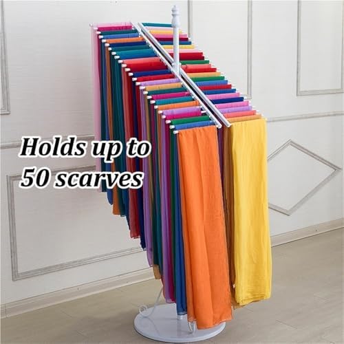 Freestanding Scarf Hanger, Metal Fabric Display Rack, Multi-Functional Scarf Organizer, Space-Saving Hijab Stand for Home & Retail, Perfect for Silk & Shawl Display
