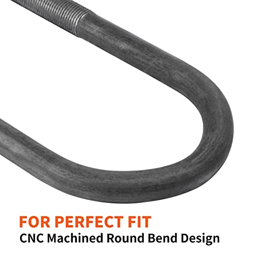 Sparkwhiz Trailer U Bolt Kit, 5-1/2 Inch U Bolt For 3,500 Lb Trailer Axle, 2-3/8" Round Axle, 1/2” Diameter #TOP4