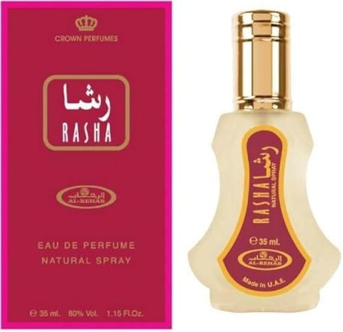 Al Rehab Perfumes Rasha Eau de Parfum Spray for Women, 1.18 Ounce