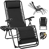 Les Détails qui Comptent : Un oreiller moelleux et réglable avec sangles à boucles vous offre un confort optimal du cou et de la tête. Un plateau amovible sous l'accoudoir du transat permet de poser tasses, livres ou téléphones pendant que vous vous détendez