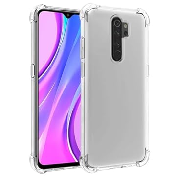 Yerebel Capa para Redmi 9/Redmi 9 Prime/Poco M2/Poco M2 Reloaded M2004J19PI Capa fofa, capa de silicone de borracha macia TPU transparente flexível para Xiaomi Redmi 9 Crystal Clear