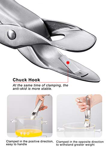 Sptechmake 304 Stainless Steel Anti-Hot Bowl Dish Plate Gripper Clip Clamp Holder For Moving Hot Plate Or Bowls With Food Out From Instant Pot Microwave Oven, Kitchen Tool Tongs For Cooking (2Pack) #TOP3