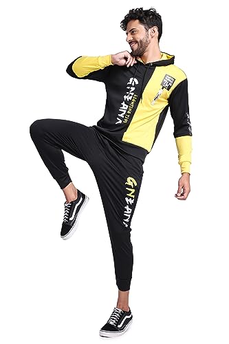 Image of YELLOW TREE Polyester Printed Tracksuits for Men | Running & Sports Tracksuits | Full Sleeve Tracksuits