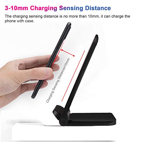 Domary Carregador sem fio 15W Suporte de carregamento rápido vertical sem fio Substituição habilitad