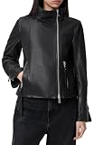 AllSaints Women's Jacket Leather Ellis Biker Black...