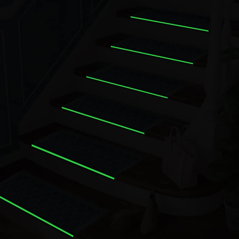 XiaoXIN Treppen Anti-Rutsch-Streifen Boden PVC Selbstklebender Stufenaufkleber Leuchtendes Pedal Anti-Kollisions-Aufkleber Dekorativer leuchtender Aufkleber
