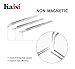 Kaisi Precision Tweezers Set, 3 PCS Stainless Steel Tweezers Kit Curved Tweezers for Craft, Jewelry, Electronics, Laboratory Work
