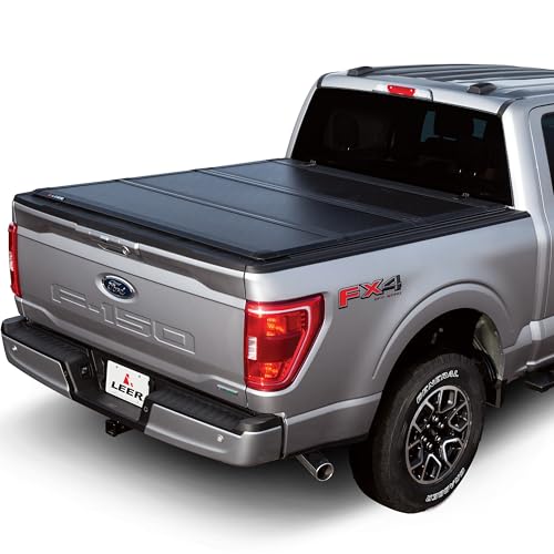 LEER HF350M Tri-Folding Truck Bed Tonneau Cover, Fits Ford F-150 Super Crew/Super Cab, Years 2004-2025, 5'6