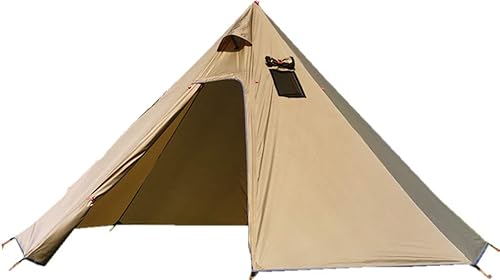 Miniatura 6 de Tienda caliente ultraligera para 4 personas Tipi con estufa ignífuga Jack para tubos de combustión con 2 puertas Altura 7.2FT