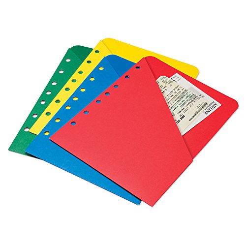 Day-Timer Colorlife Loose-Leaf Slash Pockets, Desk Size, 5.5 X 8.5 Inches, Assorted Colors, 4 Pack (87298) #TOP6