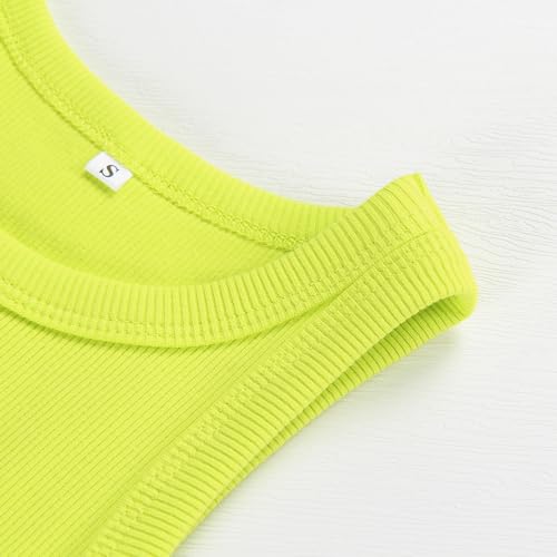 Image of Artfish Women Casual Basic Sleeveless High Neck Rib-Knit Y2k Crop Tank Top